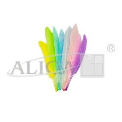 ALIGA Piórka pastelowe 15cm / Piórka P-3240 op. 40 szt., ok 15cm., mix kolor / piórko